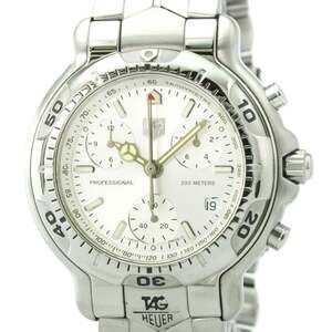 TAG HEUER 6000 Chronogragh Steel Quartz Mens Watch CH1110 Polished